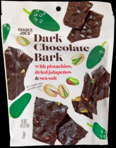 Trader Joe's Dark Chocolate Bark with Pistachios, Dried Jalapeños & Sea Salt